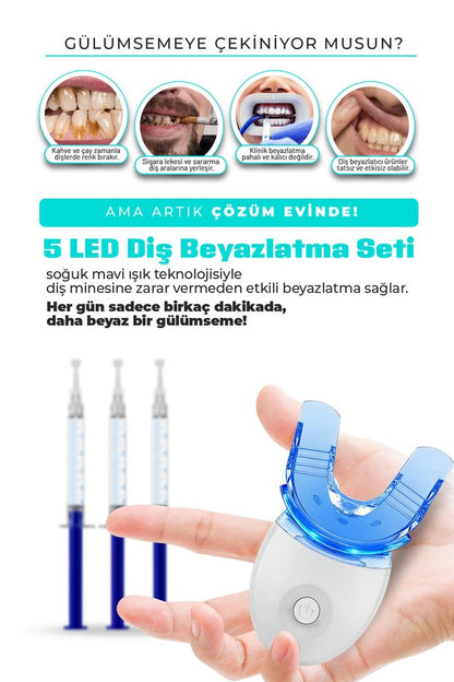 Bulmuşken Diş Beyazlatıcı Set 5 Led